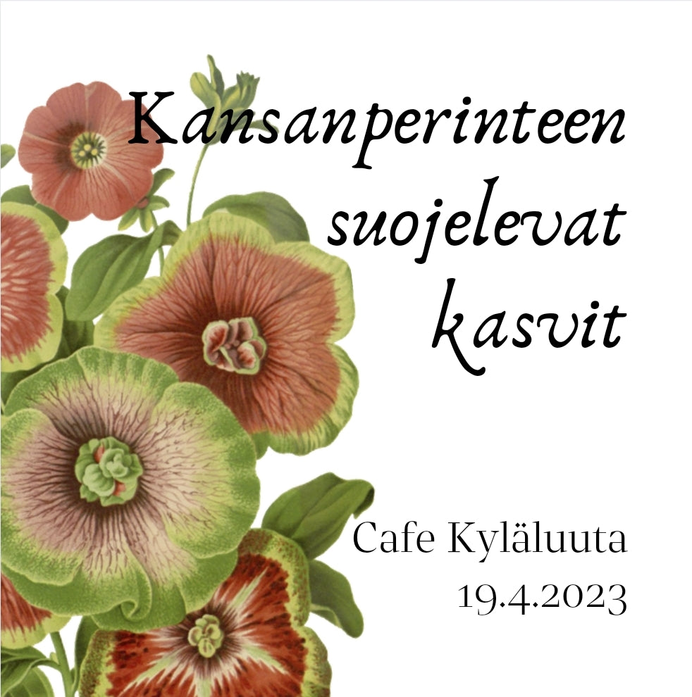 Kansanperinteen suojelevat kasvit - Cafe Kyläluuta 19.4.23